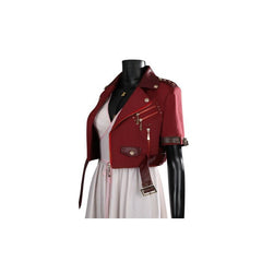 FF7 Aerith Gainsborough Cosplay Costume - Coat & Dress Full Set or Individual Items - Coscosmos