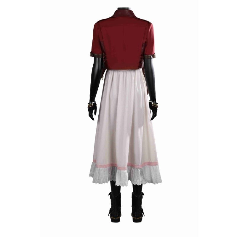 FF7 Aerith Gainsborough Cosplay Costume - Coat & Dress Full Set or Individual Items - Coscosmos