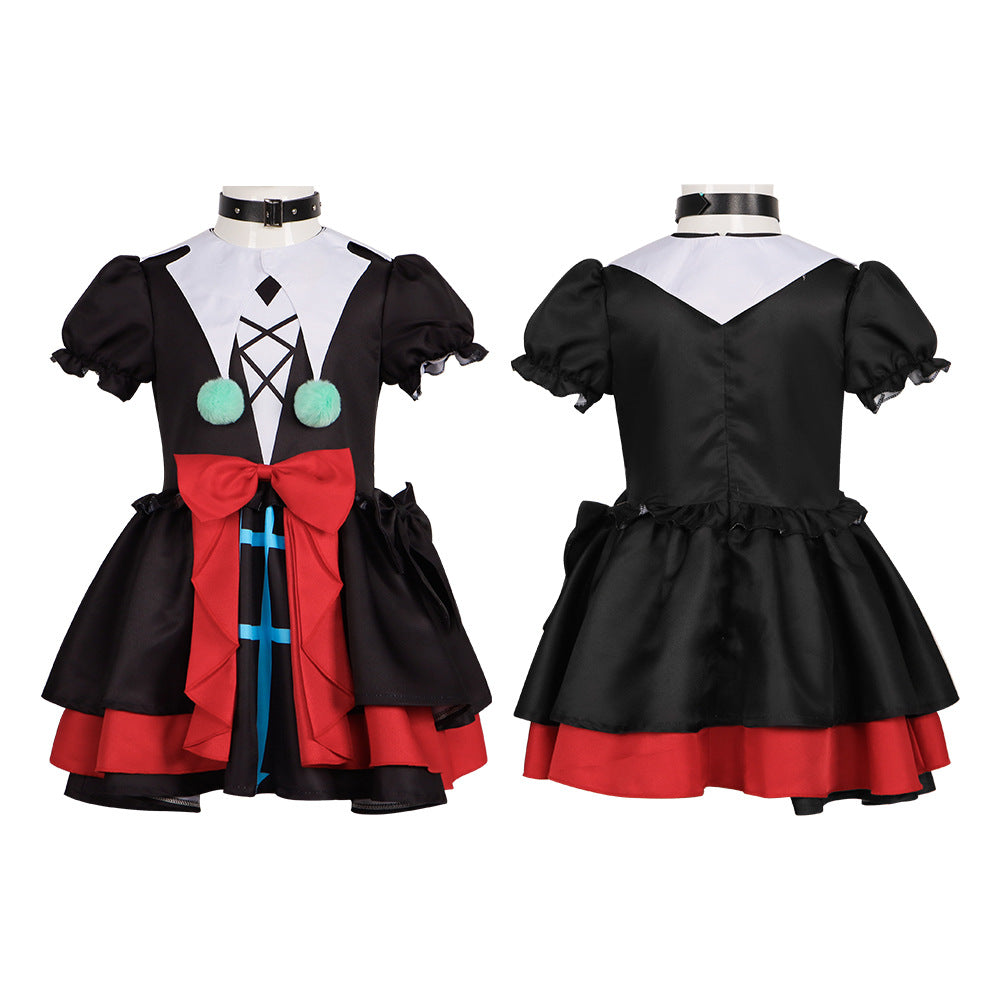 Eggy Party Stella the Mute & Aba the Ghost Clown Cosplay Costume Dress Full Set - Halloweez
