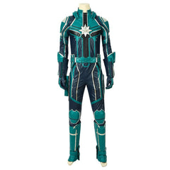 Halloweez Star Force Captain Marvel Cosplay Costume - High-Quality PU Leather