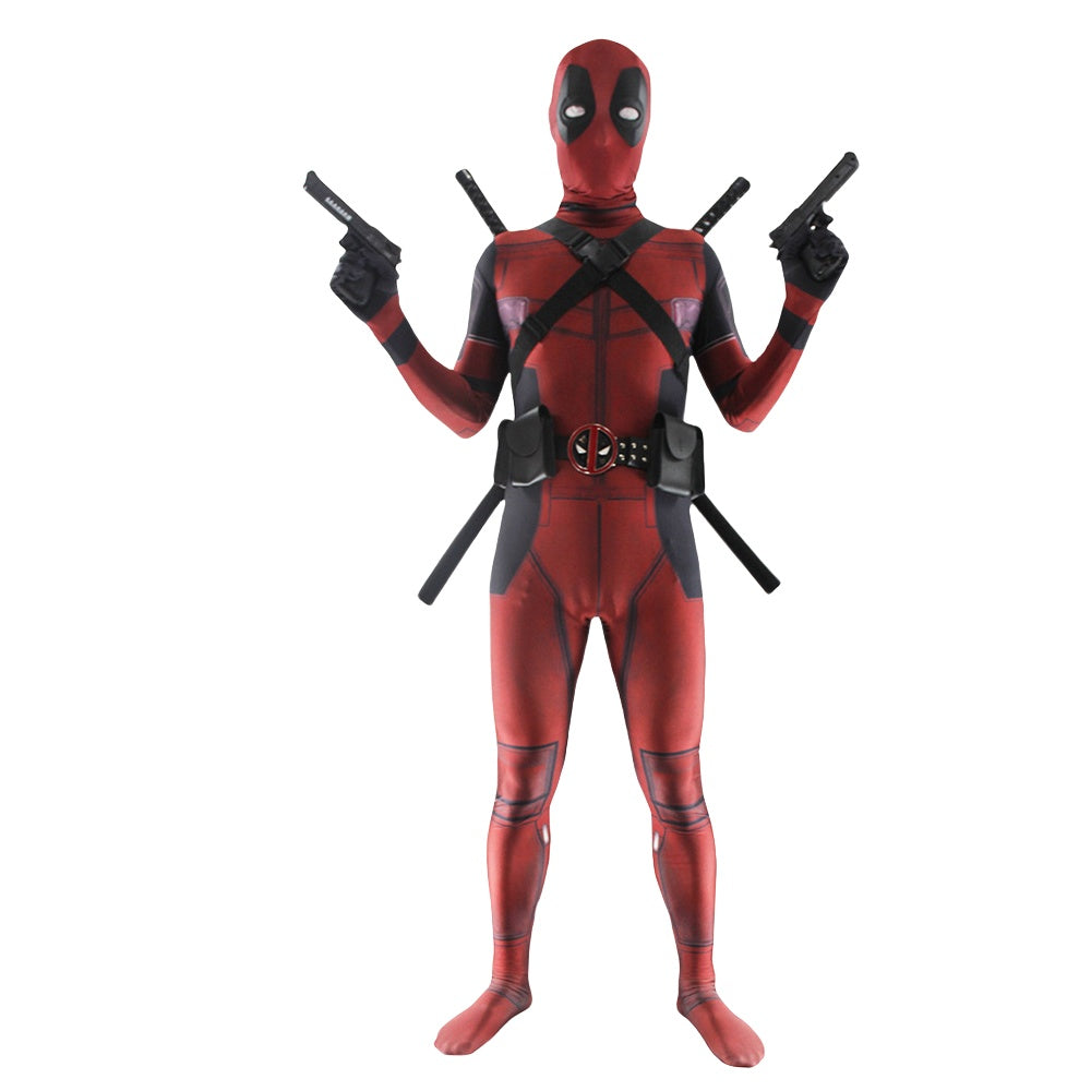 Deadpool Cosplay Anime Costume Performance Suit - Lycra Tight Super Hero Costume for Stage Party - Halloweez
