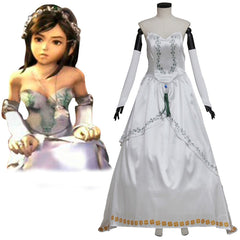 Final Fantasy IX Garnet Princess Cosplay Costume – White Wedding Gown for Adult Women - Coscosmos