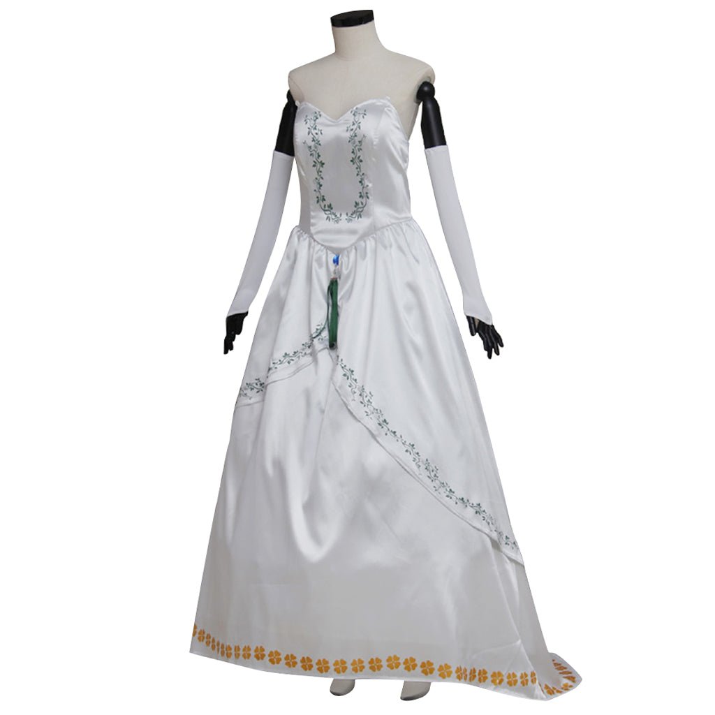 Final Fantasy IX Garnet Princess Cosplay Costume – White Wedding Gown for Adult Women - Coscosmos