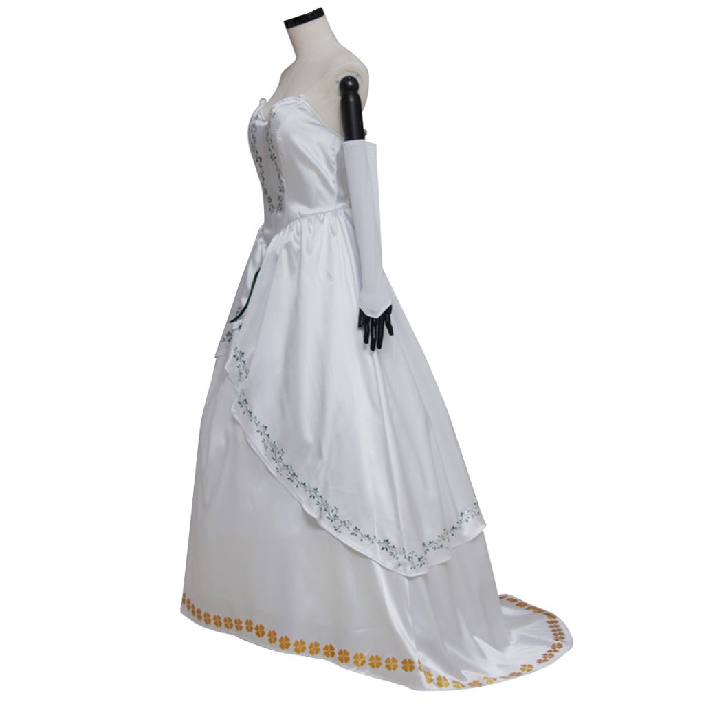 Final Fantasy IX Garnet Princess Cosplay Costume – White Wedding Gown for Adult Women - Coscosmos