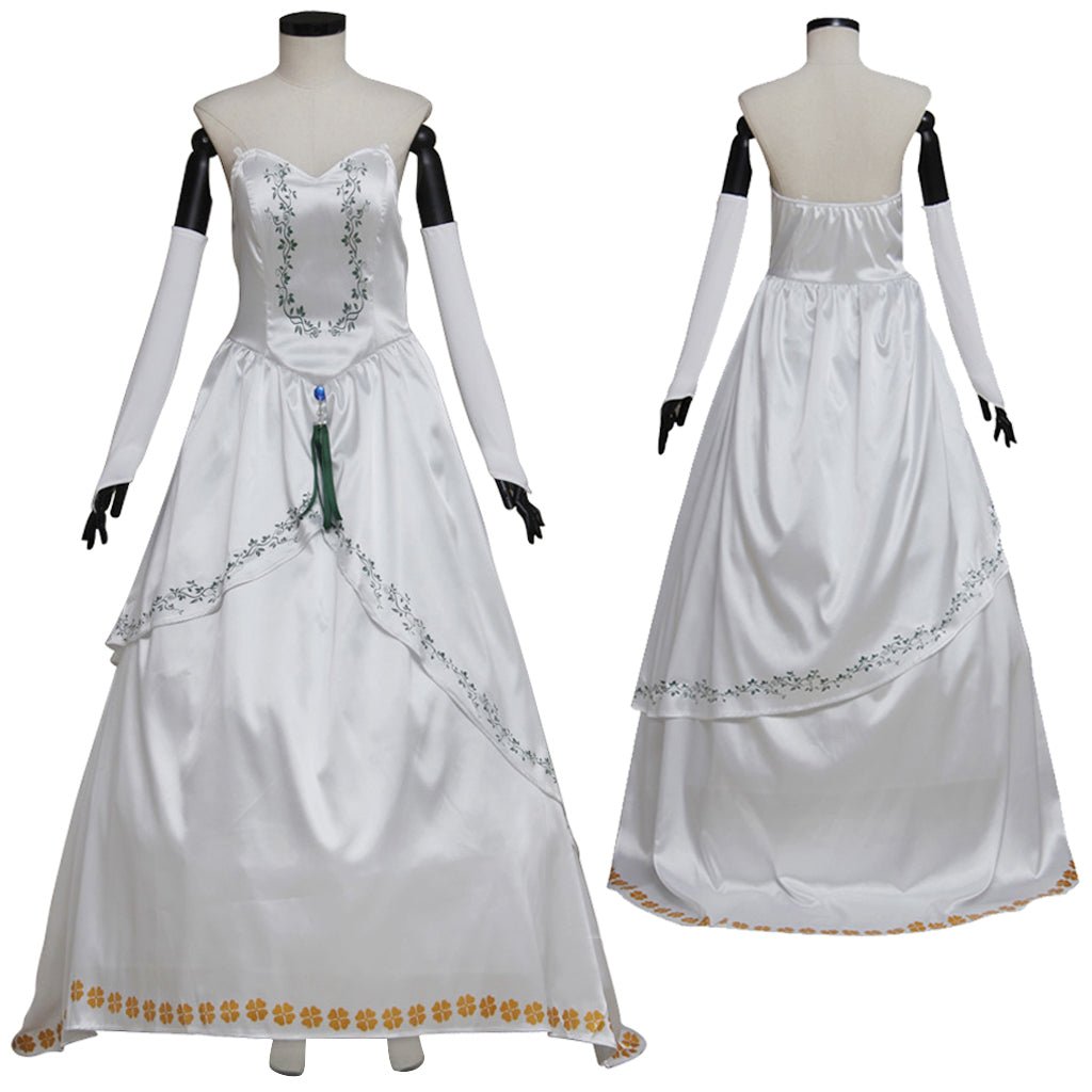 Final Fantasy IX Garnet Princess Cosplay Costume – White Wedding Gown for Adult Women - Coscosmos