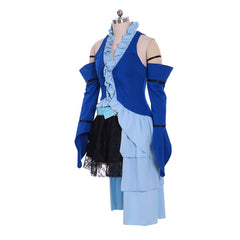 Final Fantasy X - 2 Yuna Lenne Song Cosplay Costume with Earrings Set - Coscosmos