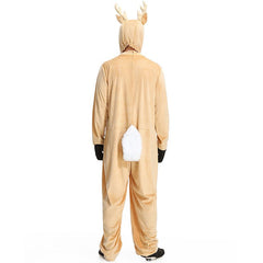 Large-Size Men's Halloweez Elk Role Performance Costume - Perfect for Christmas Parties and Pajamas - Halloweez