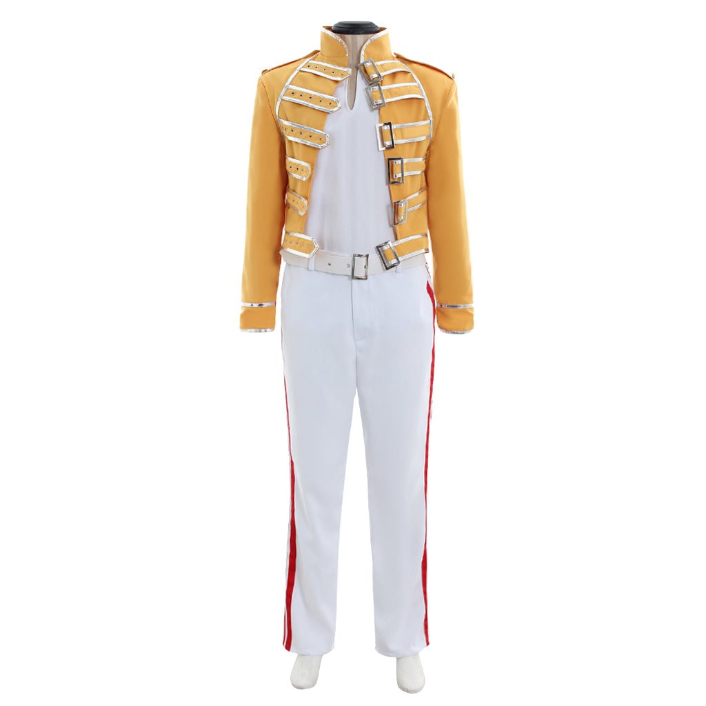 Freddy Cosplay Costume | Iconic Yellow Jacket, White Coat, and Pants Outfit for Halloween & Carnival - Coscosmos