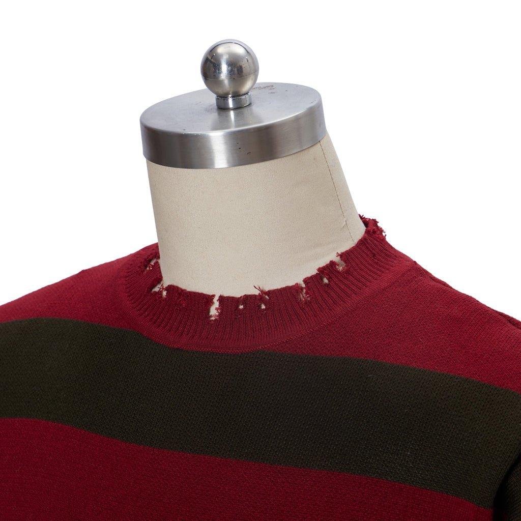 Freddy Krueger Cosplay Sweater | Nightmare Street Movie Red Striped Knit Shirt | Unisex Casual Knitted Sweater for Men & Women - Coscosmos