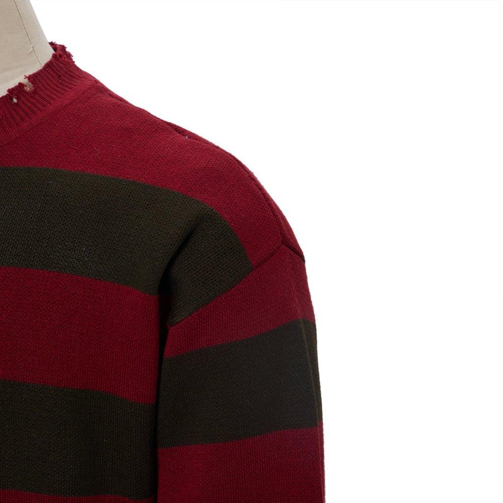 Freddy Krueger Cosplay Sweater | Nightmare Street Movie Red Striped Knit Shirt | Unisex Casual Knitted Sweater for Men & Women - Coscosmos