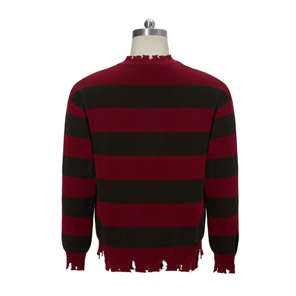 Freddy Krueger Cosplay Sweater | Nightmare Street Movie Red Striped Knit Shirt | Unisex Casual Knitted Sweater for Men & Women - Coscosmos