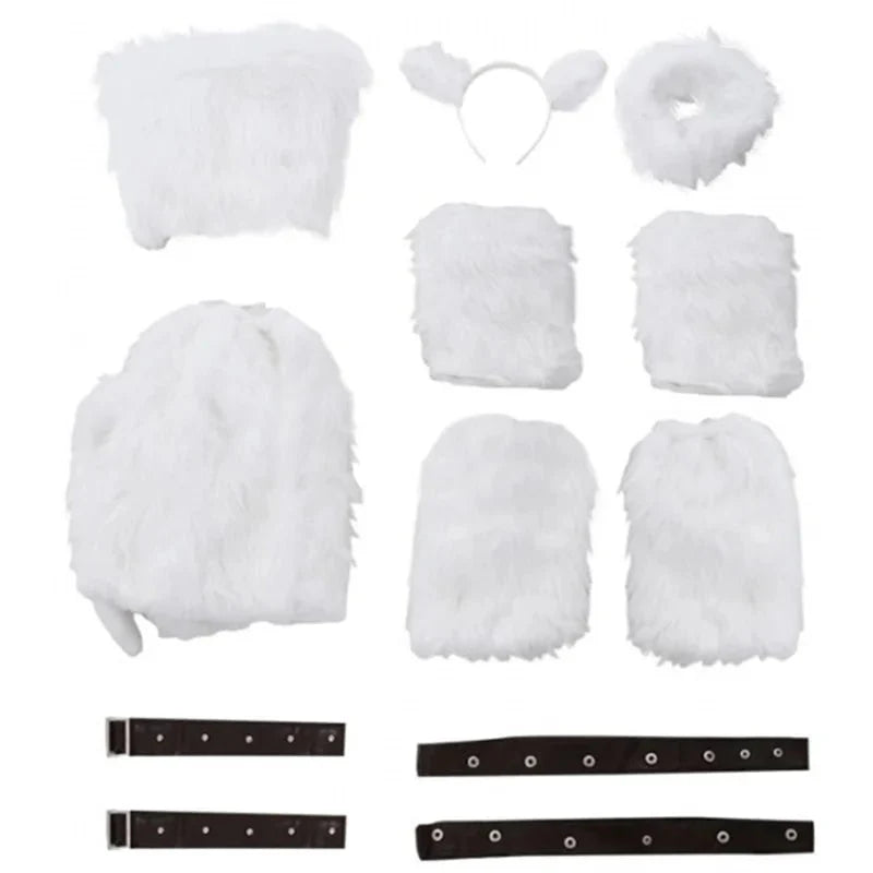 Halloweez Kitty Cat Katarina Cosplay Costume - White Battle Suit for Women's Halloween Party - Halloweez
