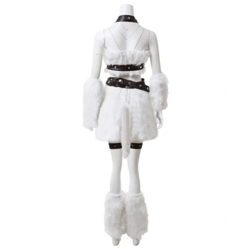 Halloweez Kitty Cat Katarina Cosplay Costume - White Battle Suit for Women's Halloween Party - Halloweez