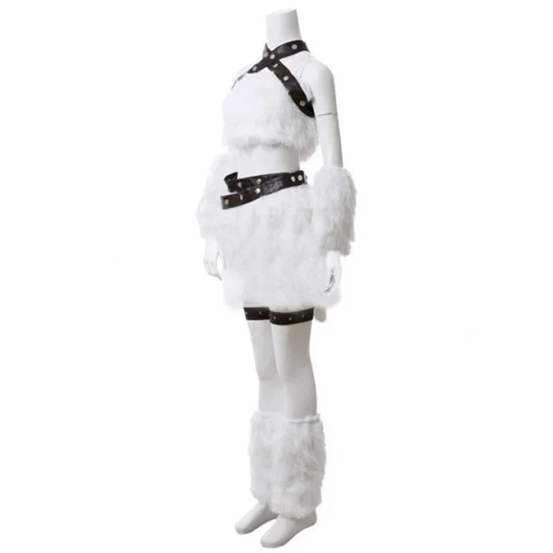 Halloweez Kitty Cat Katarina Cosplay Costume - White Battle Suit for Women's Halloween Party - Halloweez