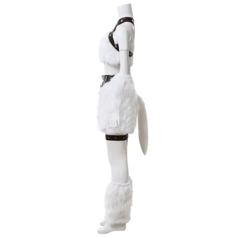 Halloweez Kitty Cat Katarina Cosplay Costume - White Battle Suit for Women's Halloween Party - Halloweez