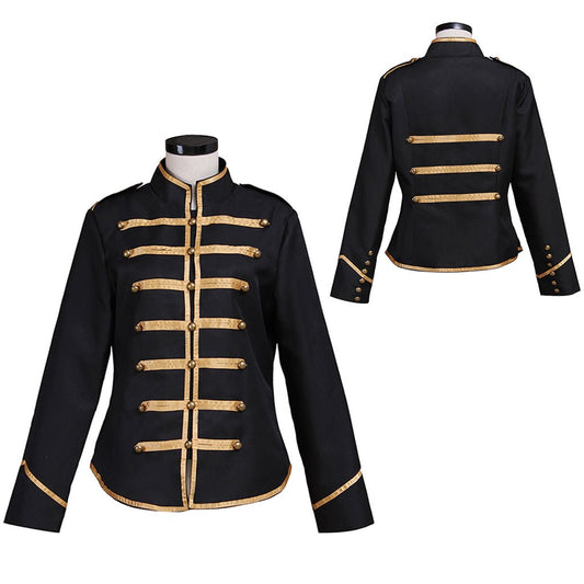 Stylish Golden and Black Military Jacket for Adults | Halloweez Parade - Halloweez