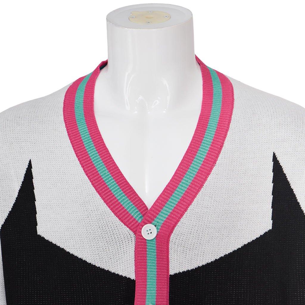 Gwen Cosplay Costume Knitted Cardigan | V - neck Single Breasted Unisex Sweater for Casual Wear, Halloween, Carnival - Coscosmos