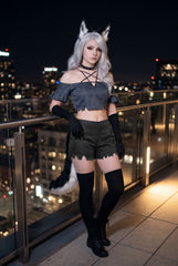 Loona Cosplay Costume | Hazbin Hotel & Helluva Boss Halloween Outfit, Anime Demon Character Full Set Performance Dress for Party Cosplay - Halloweez