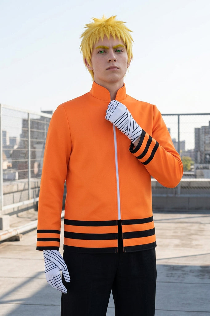 Boruto Naruto Next Generations Naruto Uzumaki 7th Hokage Cosplay Costume Full Set - Halloweez