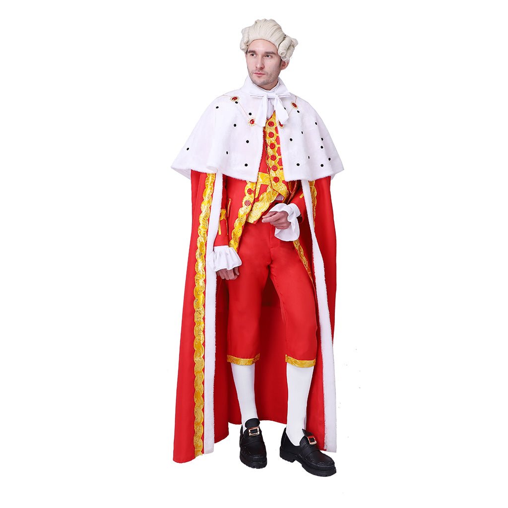 Hamilton King George III Robe Cosplay Costume – Regal King’s Outfit with Cloak | Coscomos Medieval Series - Coscosmos