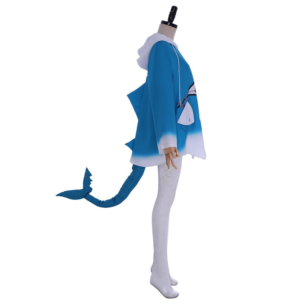 Halloweez Gawr Gura Shark Hoodie Cosplay Costume - Halloweez
