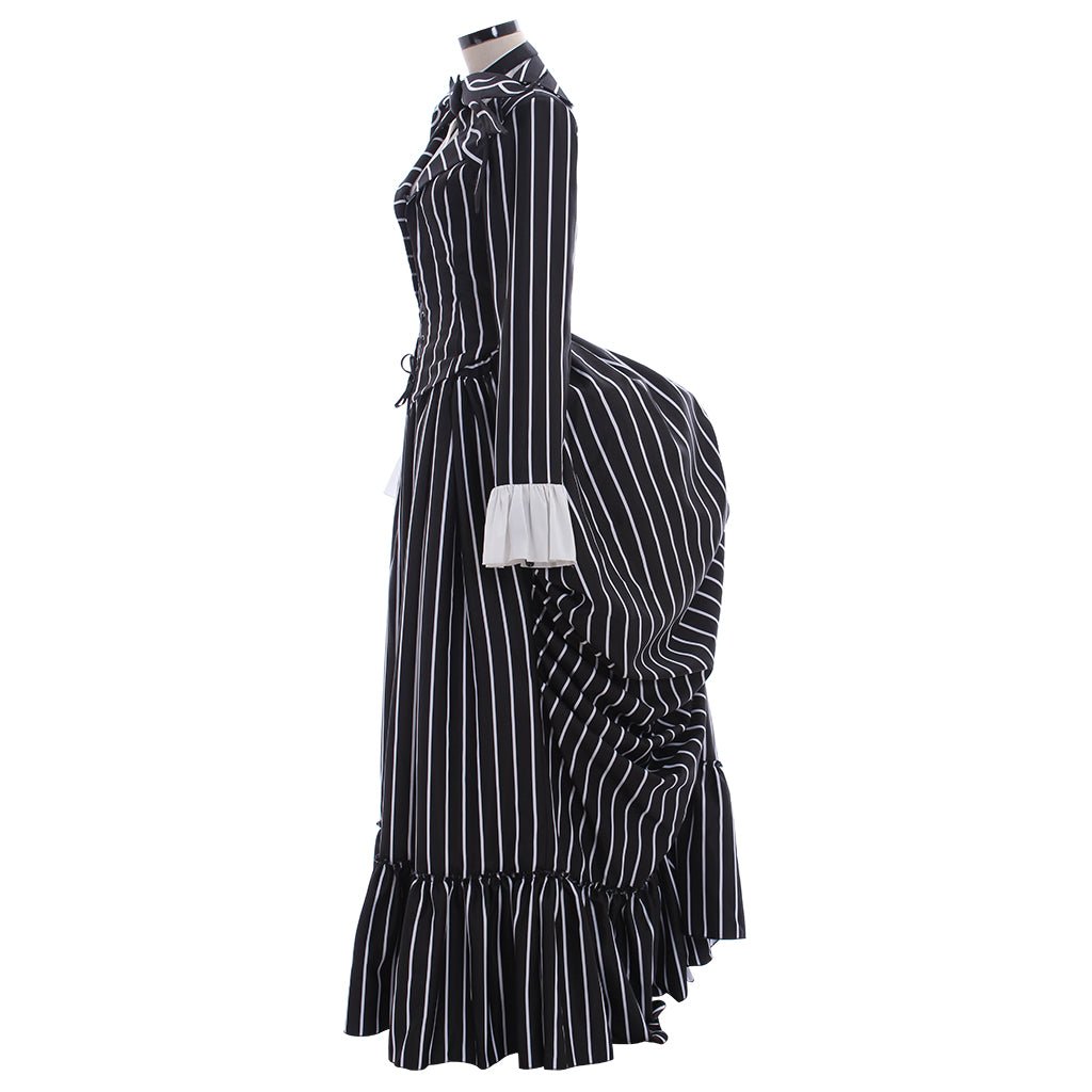 Jack Skellington Costume Black Stripe Suit Jacket Party Halloween Dress Unisex - Coscosmos