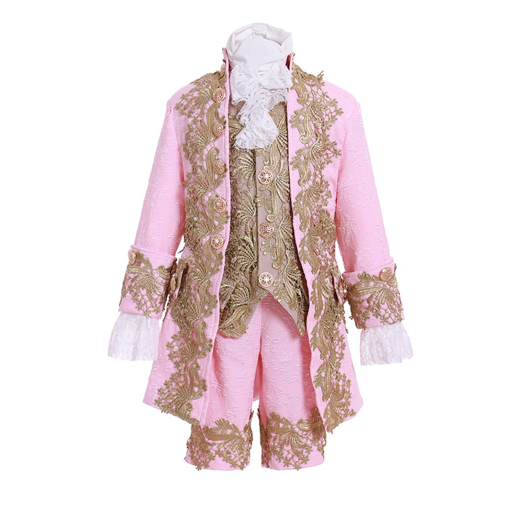 Kids Victorian Rococo Court Costume - Pink Medieval Fancy Dress | Coscomos Custom Fit - Coscosmos