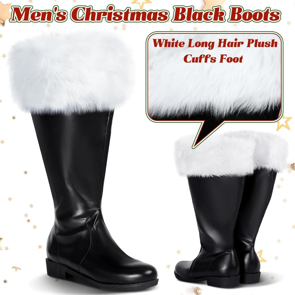 Halloweez Festive Santa Claus Boots - Perfect for Christmas Parties and Cosplay - Halloweez