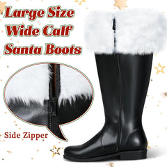 Halloweez Festive Santa Claus Boots - Perfect for Christmas Parties and Cosplay - Halloweez
