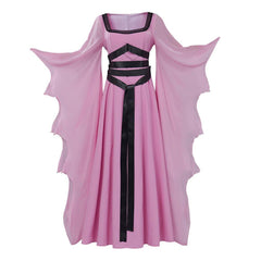 Halloweez Victorian Gothic Witch Dress | Lily Munster Cosplay Costume | Elegant Vampire Robe for Women - Halloweez