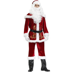 Large Size, Men's, Halloweez Christmas Clothing Set, Printed Santa Clothing - Halloweez