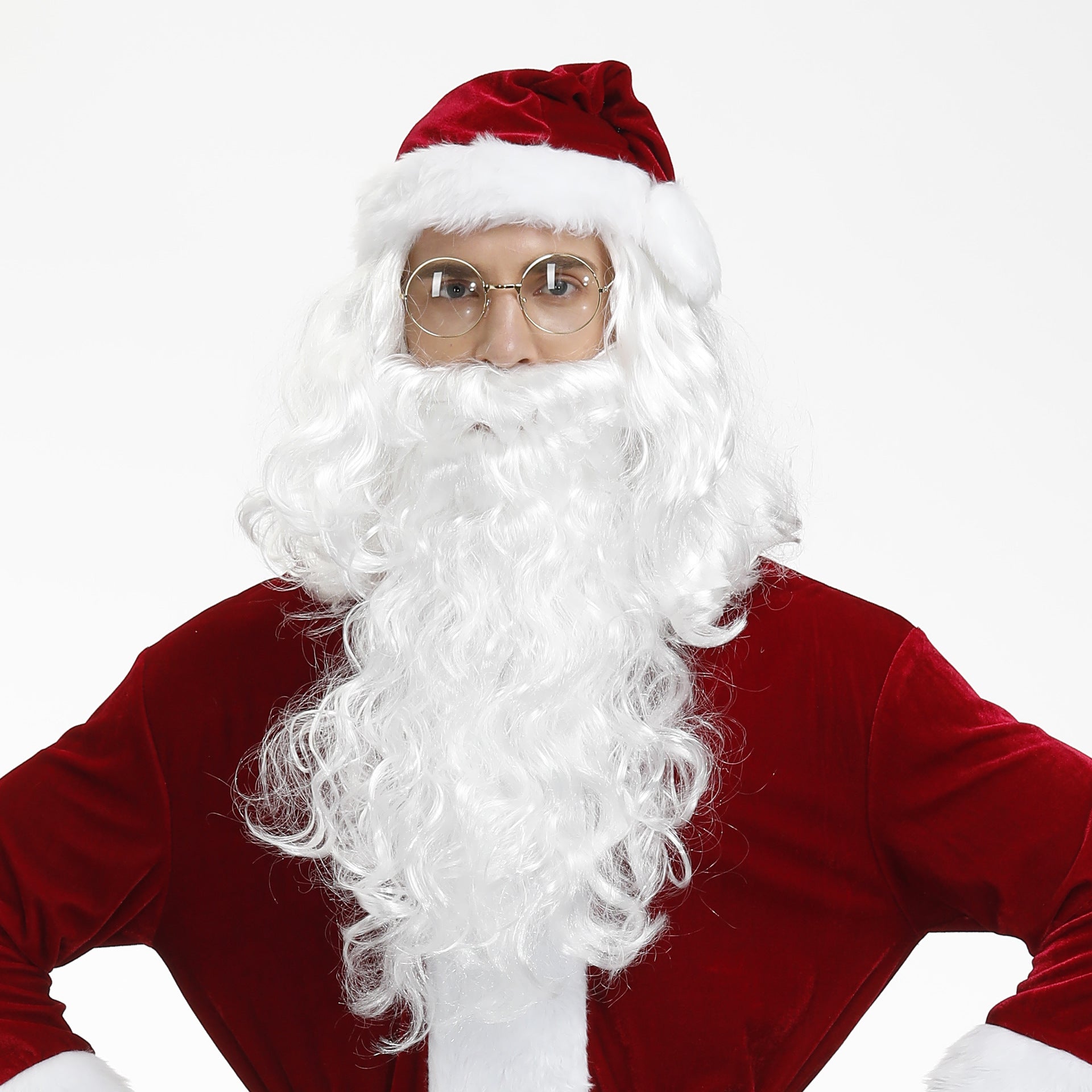 Large Size, Men's, Halloweez Christmas Clothing Set, Printed Santa Clothing - Halloweez
