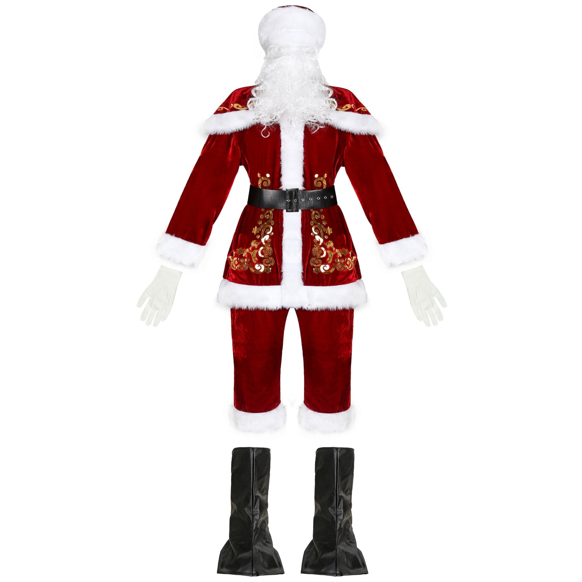 Large Size, Men's, Halloweez Christmas Clothing Set, Printed Santa Clothing - Halloweez