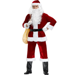 Men's Halloweez Santa Claus Costume, Large Adult Christmas Cosplay Outfit for Stage Performance - Halloweez