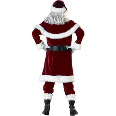 Elegant Plus Size Printed Santa Clothing for Men's Christmas Celebration - Halloweez