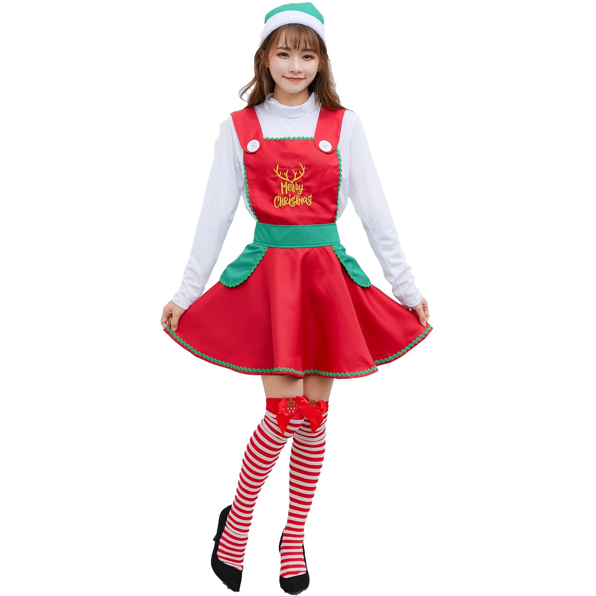 M - XL Japanese Christmas costume, sexy Christmas costume, Japanese sweet Santa performance costume - Coscosmos