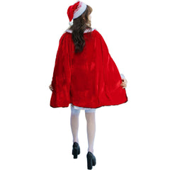 Stylish Loli Christmas Outfit - Halloweez Plaid Party Dress with Cape - Halloweez