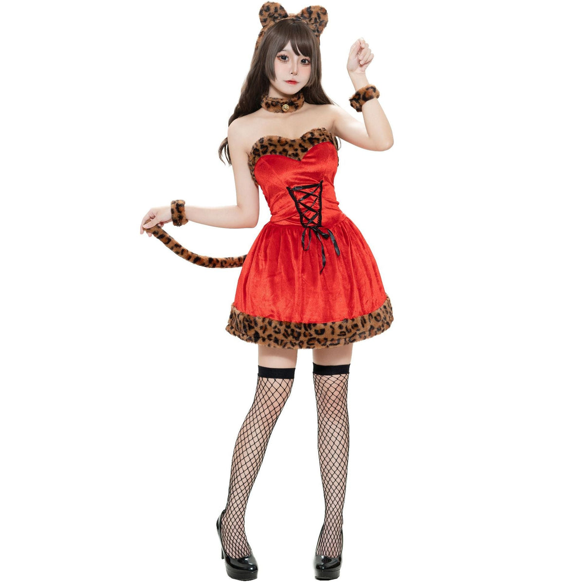 Stylish Leopard Print Sexy Christmas Dress for Halloweez Party - Halloweez