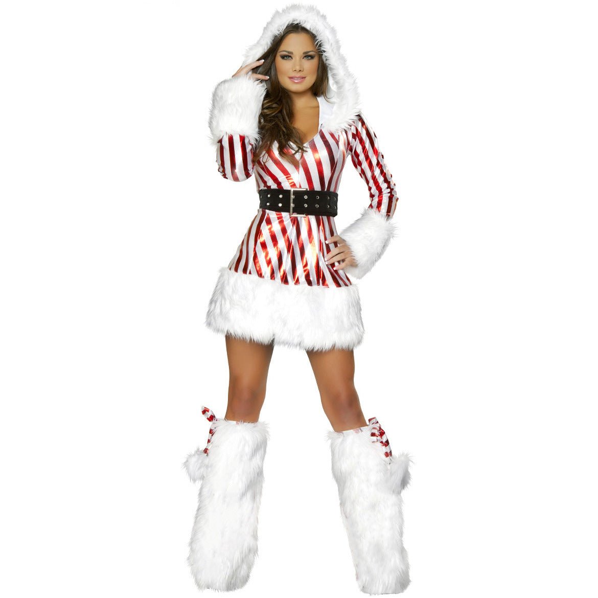 Stylish Halloweez Christmas Costume - Long Sleeve Striped Dance Party Outfit - Halloweez