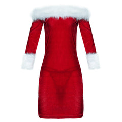 Elegant Long Sleeve Christmas Dress by Halloweez - Perfect for Holiday Performances and Parties - Halloweez