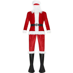 Halloweez Long-Haired Santa Claus Clothing Set - Authentic Christmas Outfit - Halloweez