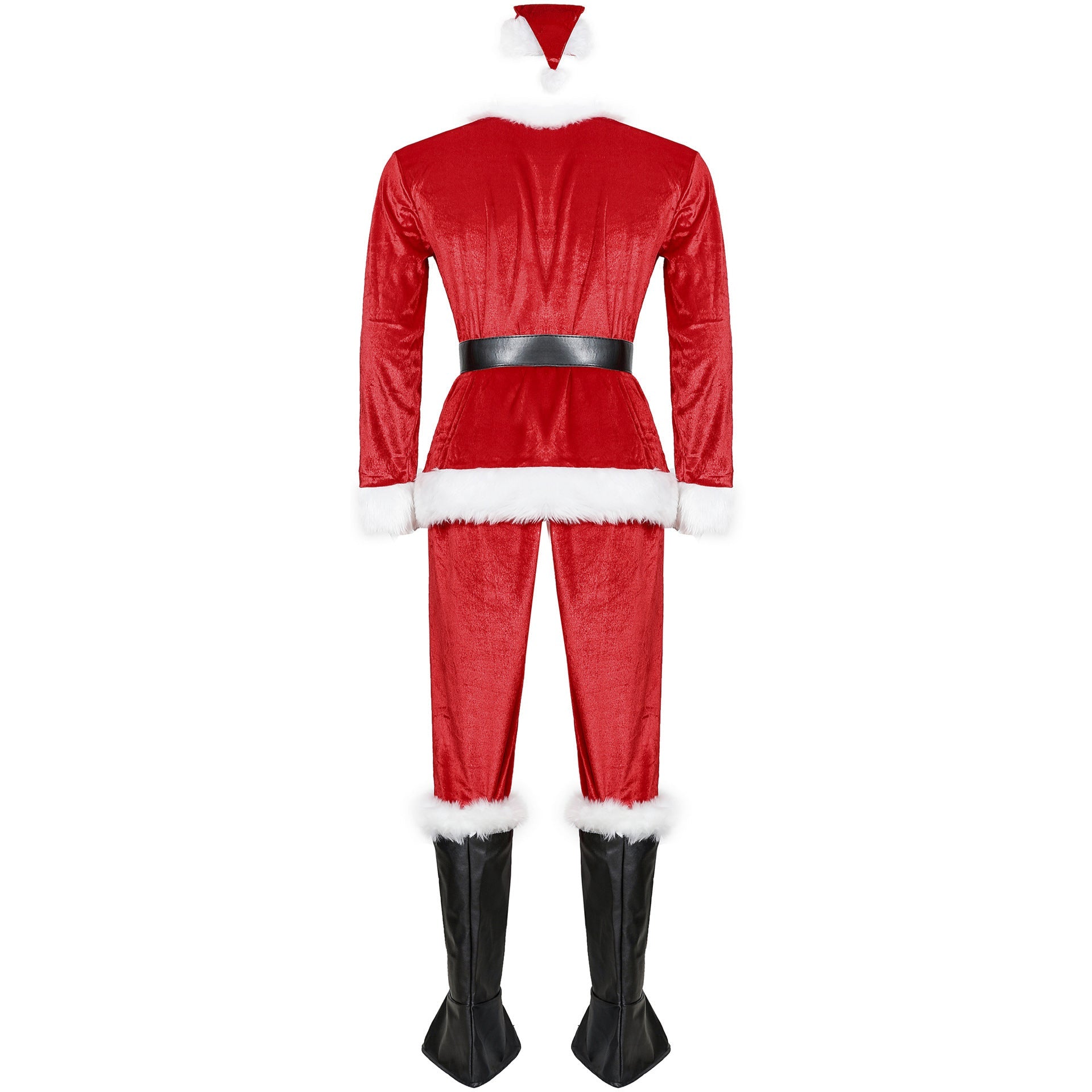 Halloweez Long-Haired Santa Claus Clothing Set - Authentic Christmas Outfit - Halloweez