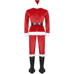 Halloweez Long-Haired Santa Claus Clothing Set - Authentic Christmas Outfit - Halloweez