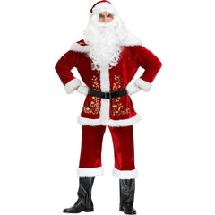 Men's Halloweez Christmas Clothing, Festive Santa Claus Outfit, Unique Printed Holiday Wear Set - Halloweez