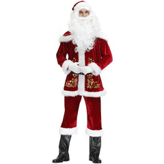 Men's Halloweez Christmas Clothing, Festive Santa Claus Outfit, Unique Printed Holiday Wear Set - Halloweez
