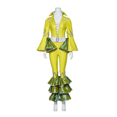 Mamma Mia Women's Cosplay Costume | Lady's Disco Slim Suit | Glossy Full Set for Performances & Parties - Coscosmos