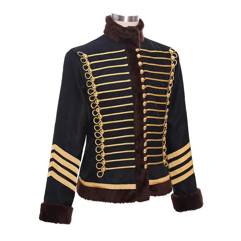 Medieval Aristocracy Parade Jacket - Cosplay Winter Coat for Halloween & Military Events - Coscosmos