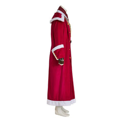 Medieval Christmas Santa Claus Cosplay Costume - Red Velvet Jacket Suit Full Set for Stage Performance - Halloweez