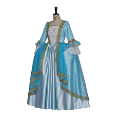 Medieval Court Rococo Marie Antoinette Blue Princess Dress | Georgian Baroque Victorian Renaissance Ball Gown - Coscosmos