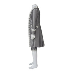 Medieval King George Cosplay Costume - Grey British Royal Suit for Halloween & Parties - Coscosmos